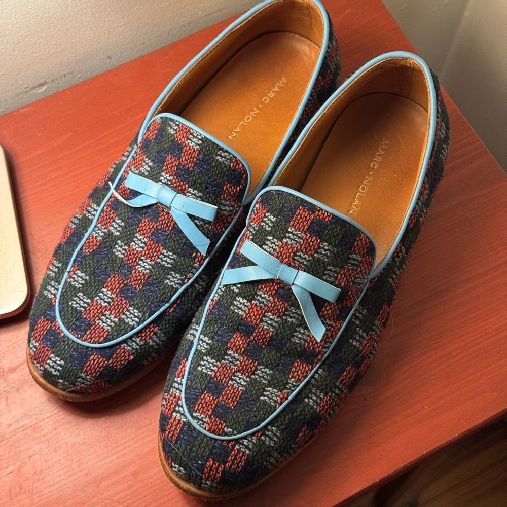 Marc Nolan Odell Loafers / Slippers Multi-colored Jacquard Design Size 10